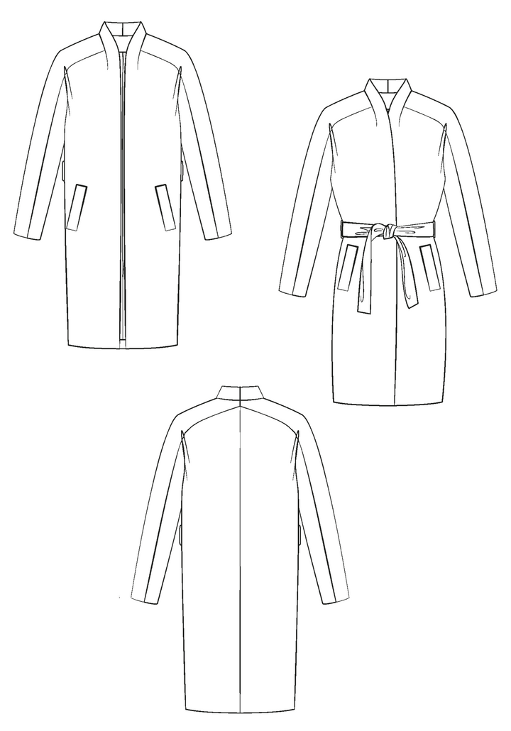 Marcello Coat Sewing Pattern - Paper Pattern