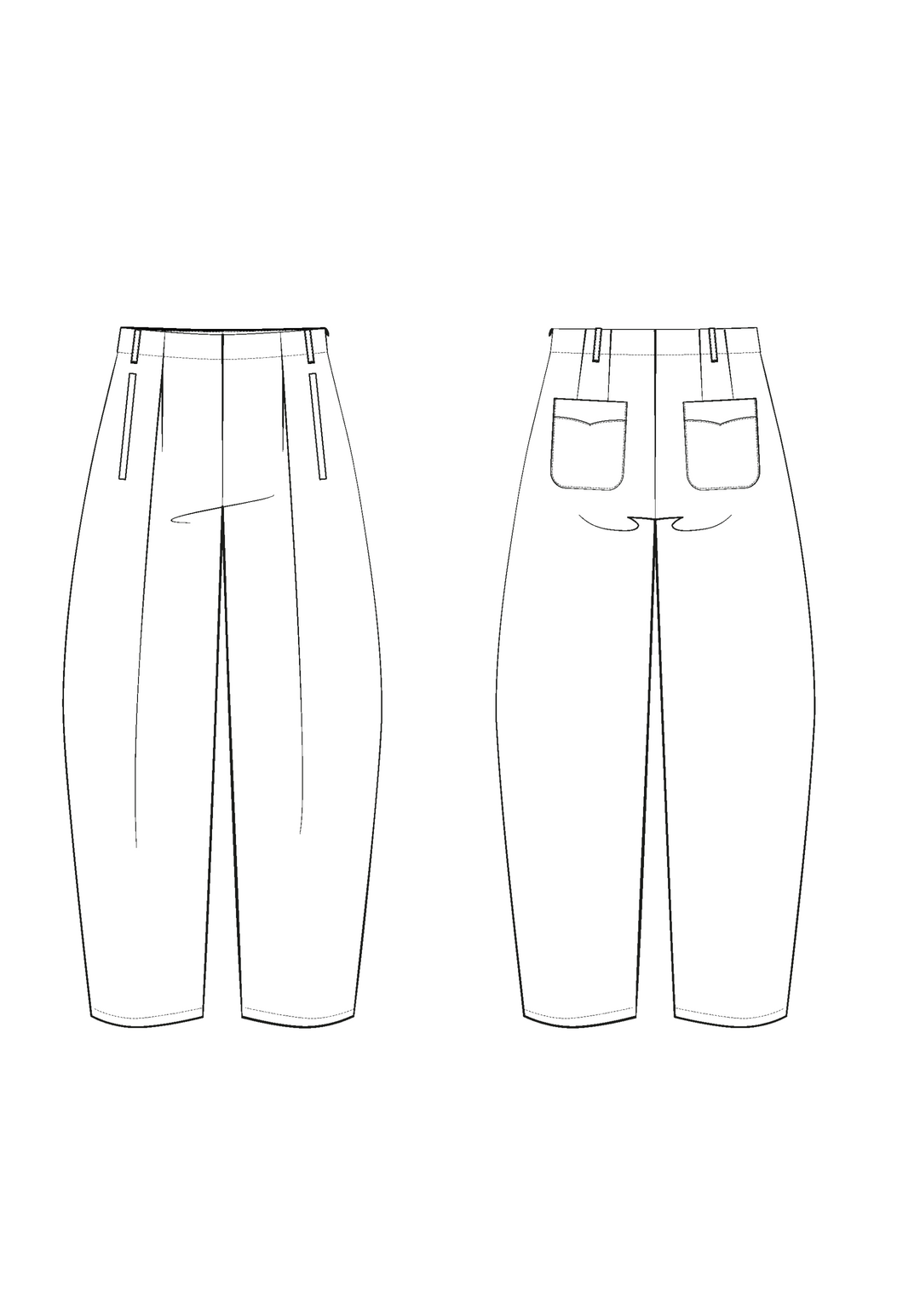 Andrea Trousers Sewing Pattern - Paper Pattern