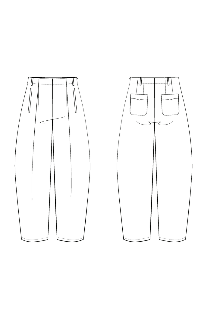 Andrea Trousers Sewing Pattern - Paper Pattern