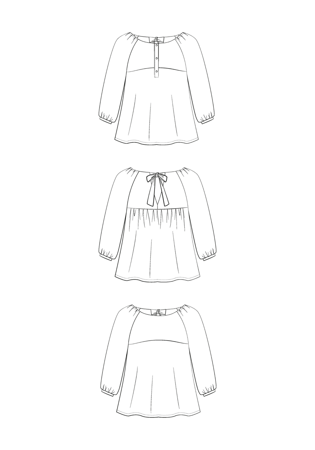 Hespéride Blouse Sewing Pattern - Paper Pattern