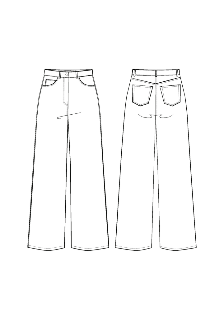 Ronsard Jeans Sewing Pattern - Paper Pattern