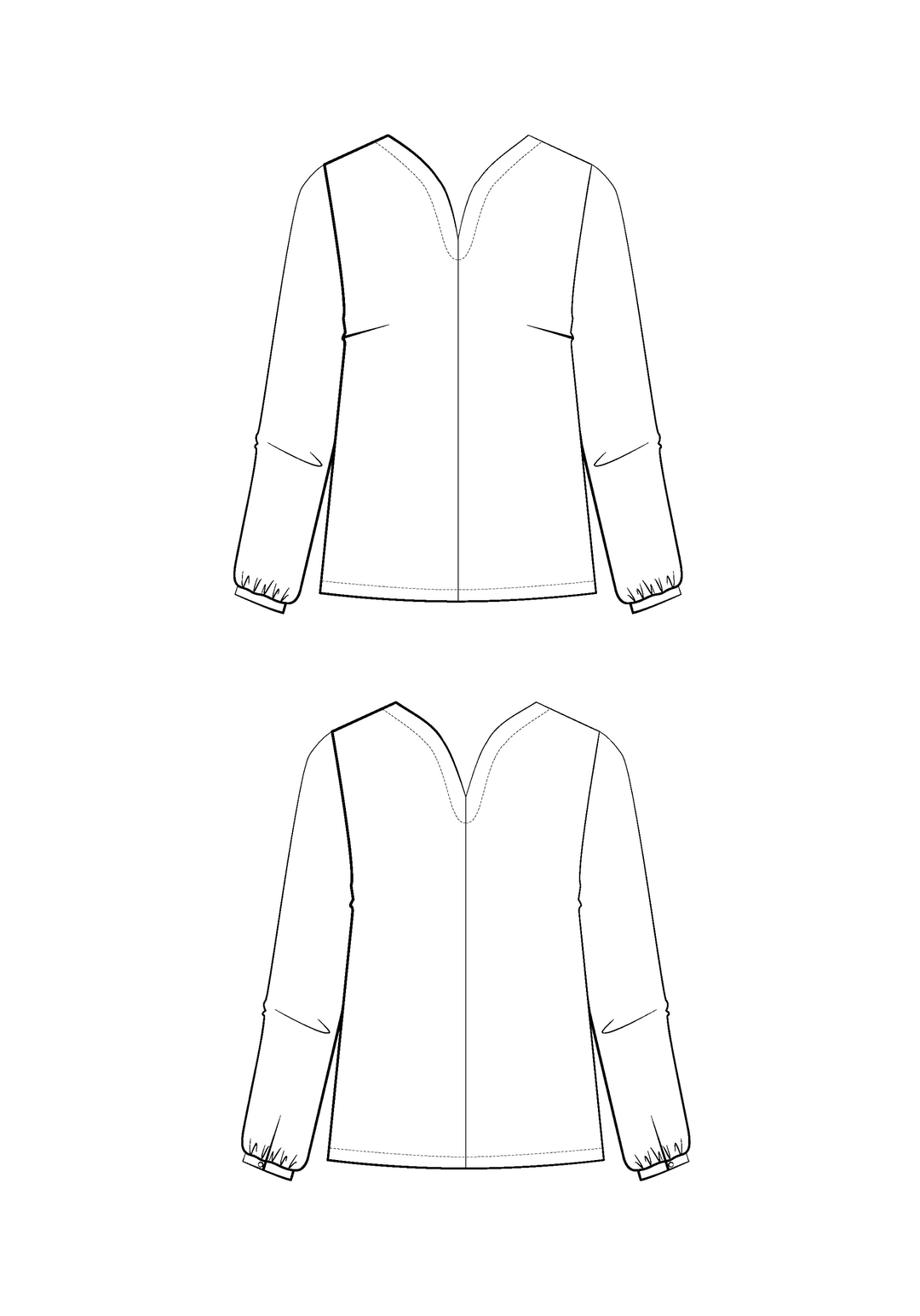 Volata Blouse Sewing Pattern - Paper Pattern