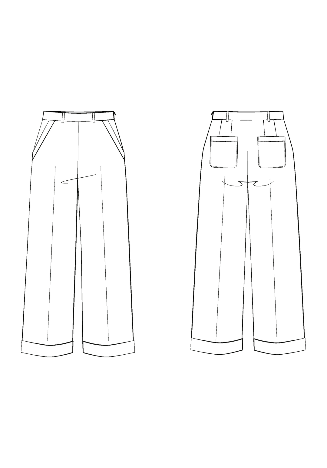 Récif trousers Paper Sewing Pattern