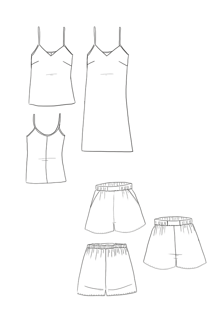 Blush Songe Pyjamas Paper Sewing Pattern