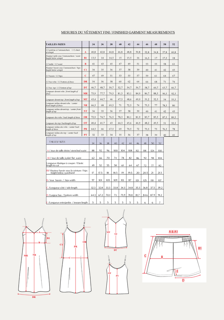 Blush Songe Pyjamas Paper Sewing Pattern