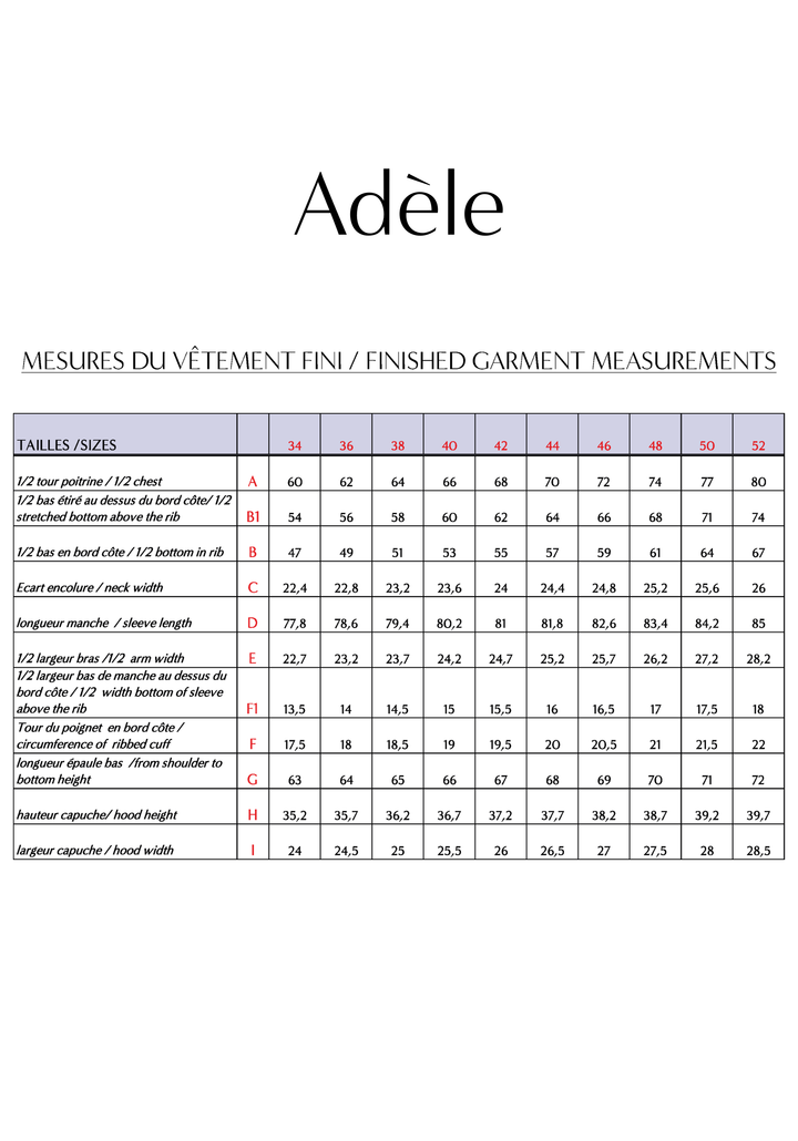 Patron sweat Adèle / Patron pochette