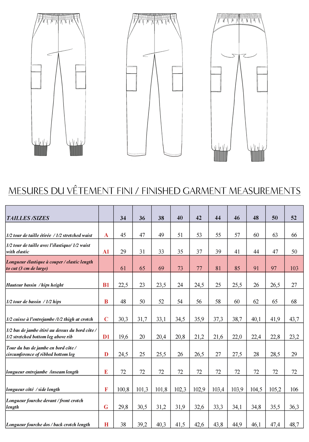 Patron jogging Sasha / Patron pochette