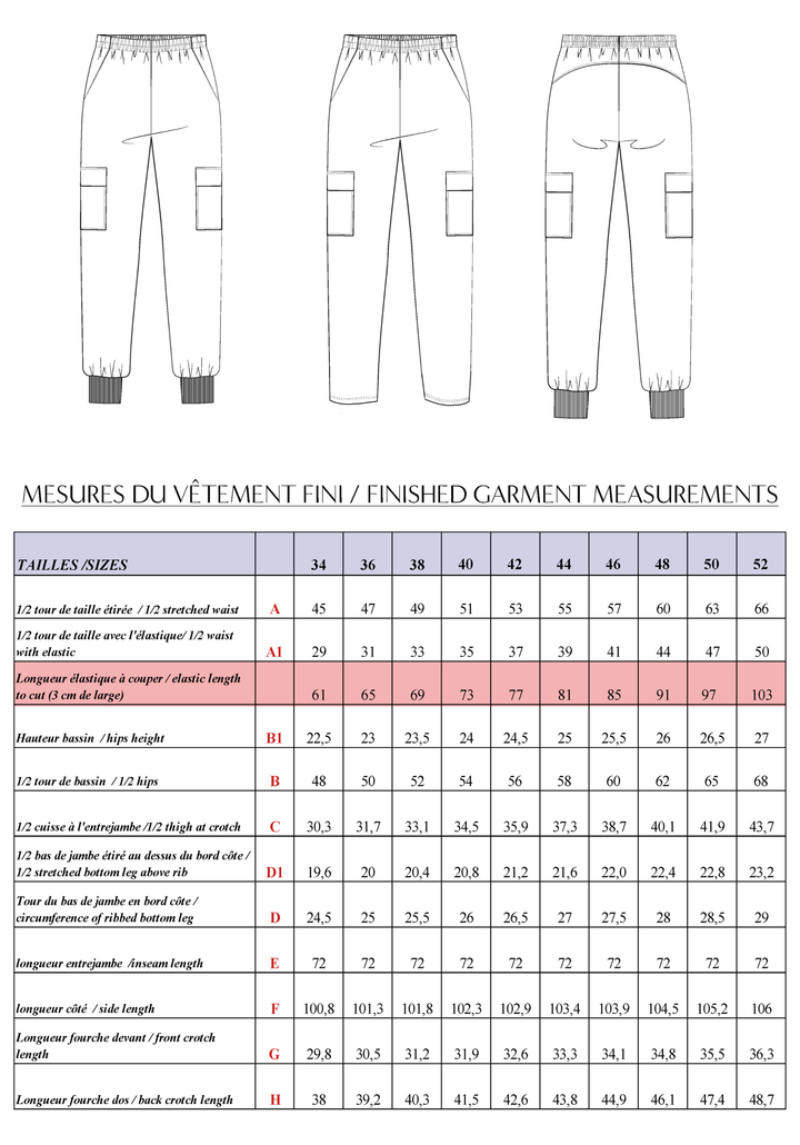 Patron jogging Sasha / Patron pochette