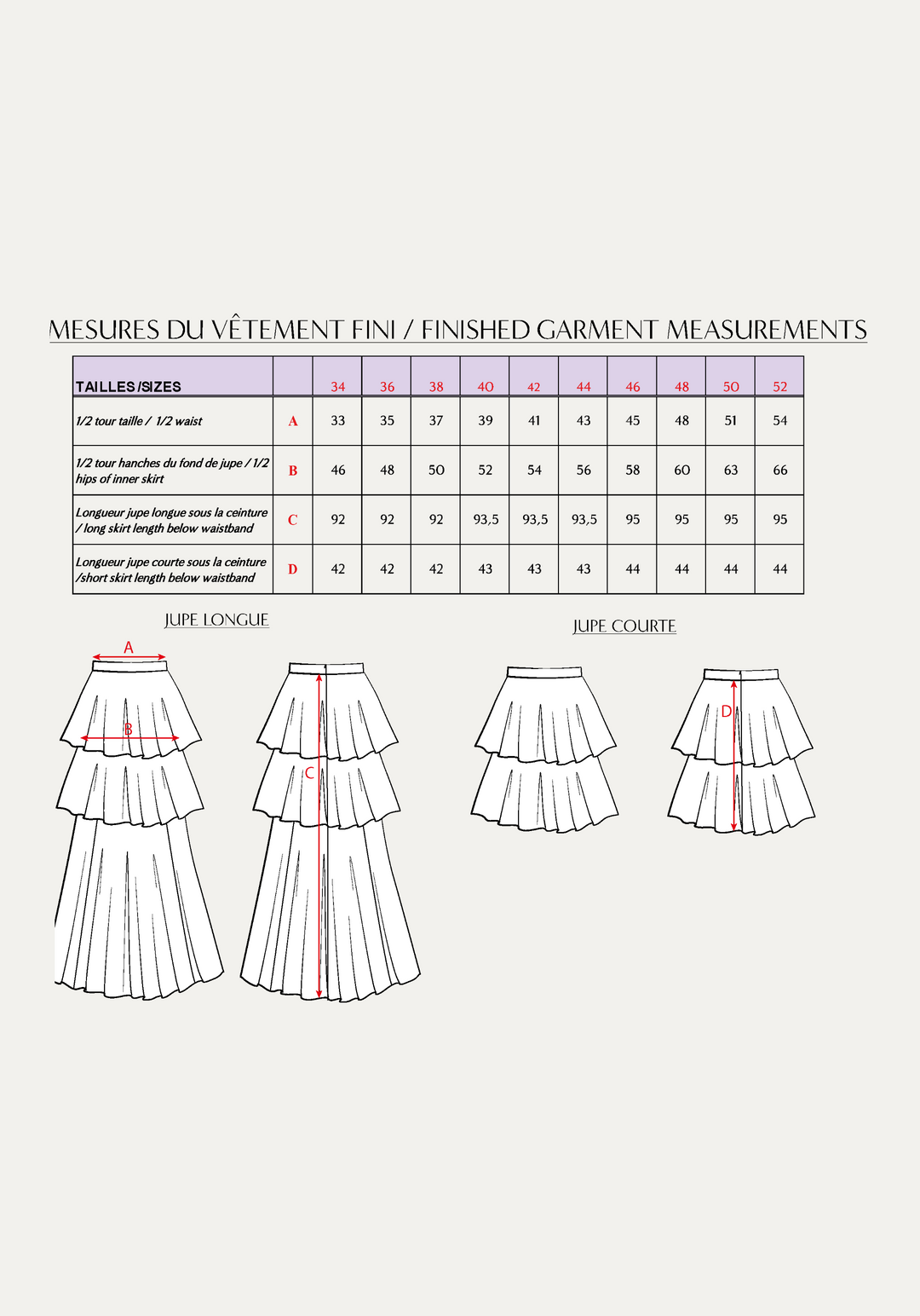 Highland skirt Paper Sewing Pattern