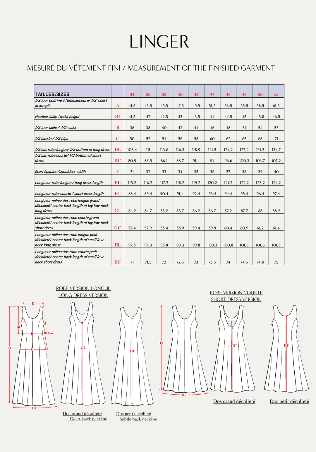 Linger Dress Sewing Pattern - Paper Pattern