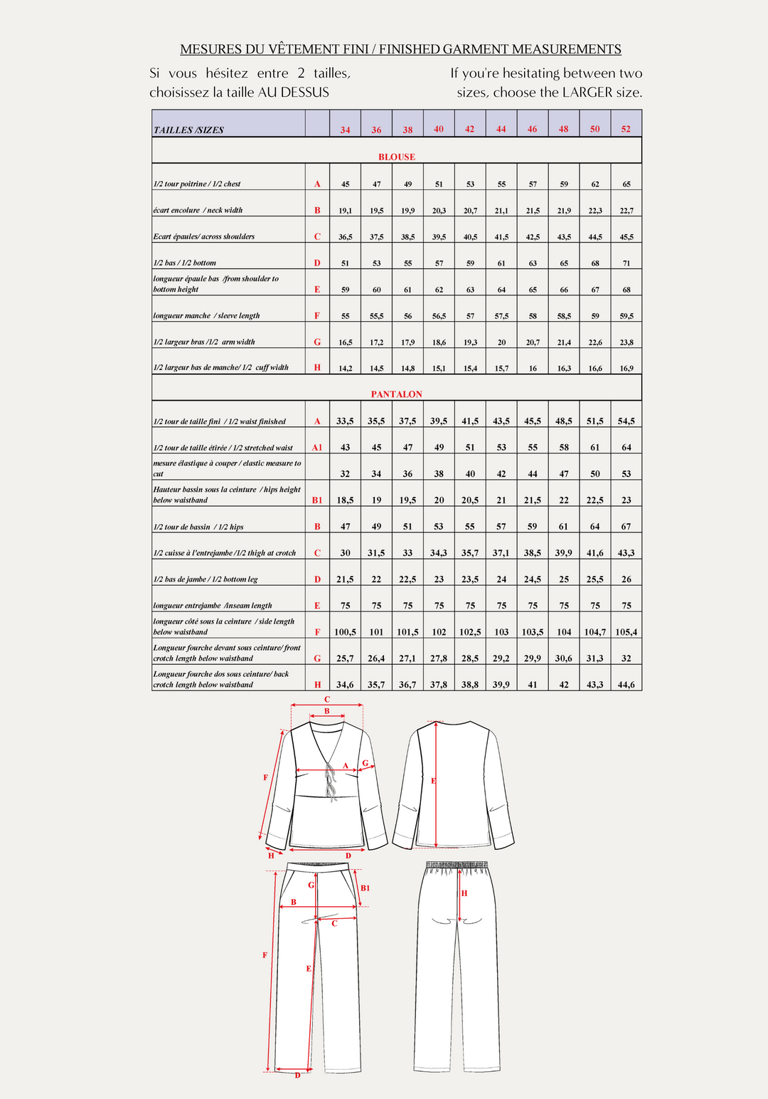 Soupir Pyjamas Paper Sewing Pattern