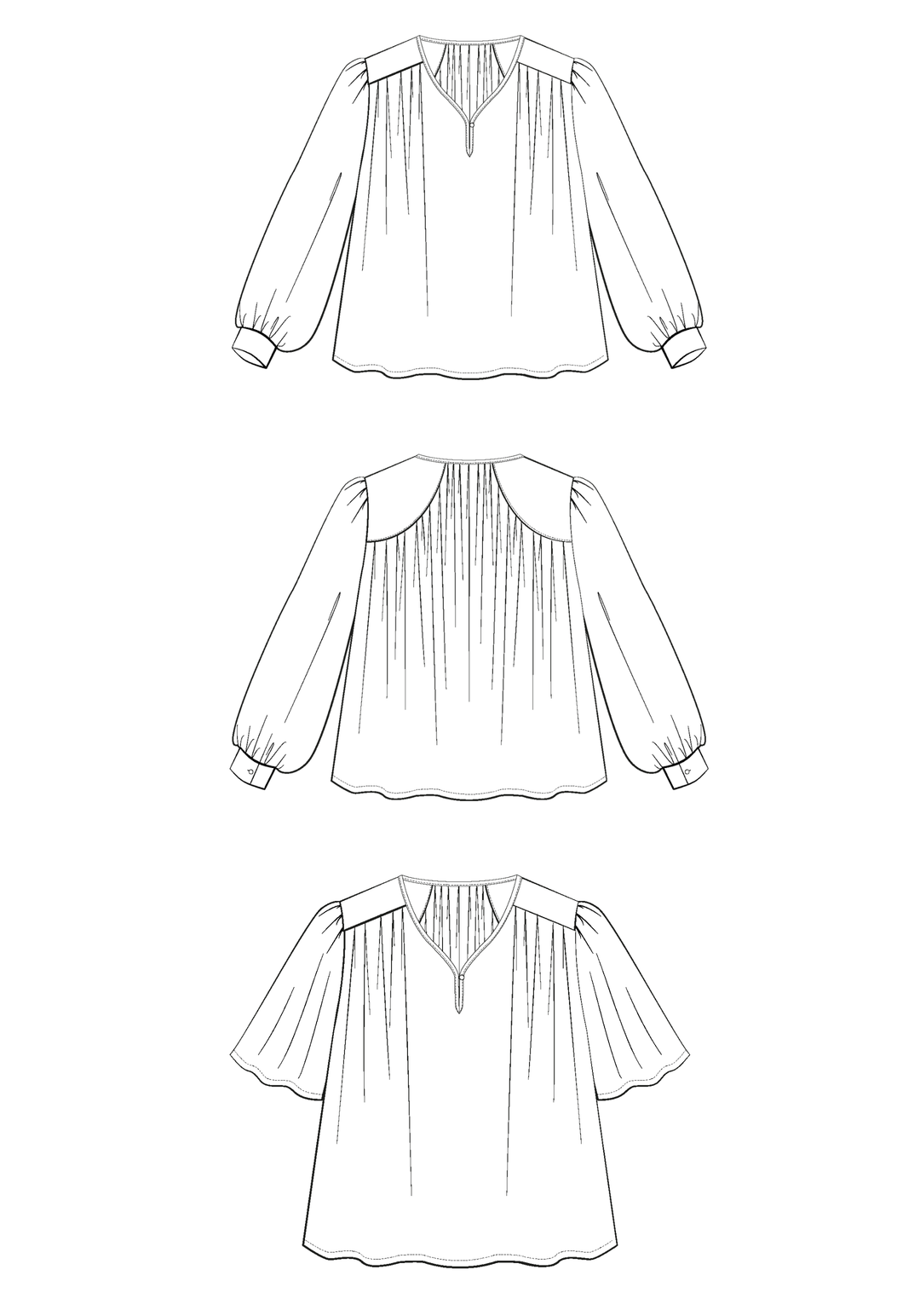 Missive Blouse Sewing Pattern - Paper Pattern