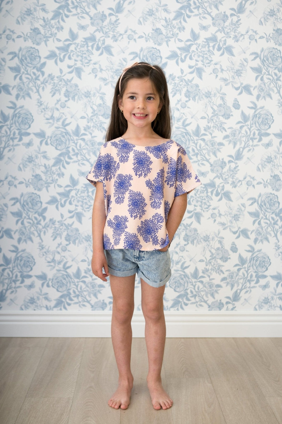 Patron couture top fille Miss Palma / PDF (A4, A3, A0, US Letter) - Cadres, Calques par Taille, Vidéoprojection - Maison Fauve