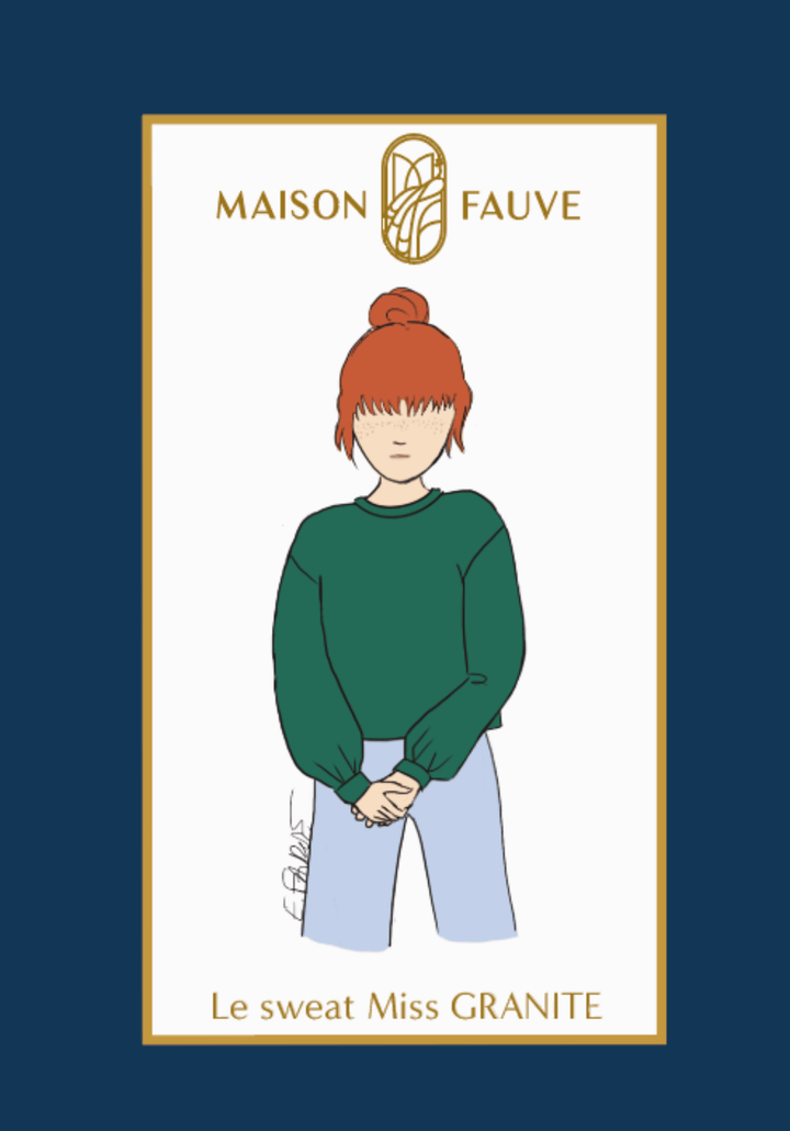 Patron couture sweat enfant Miss Granite - Patron pochette