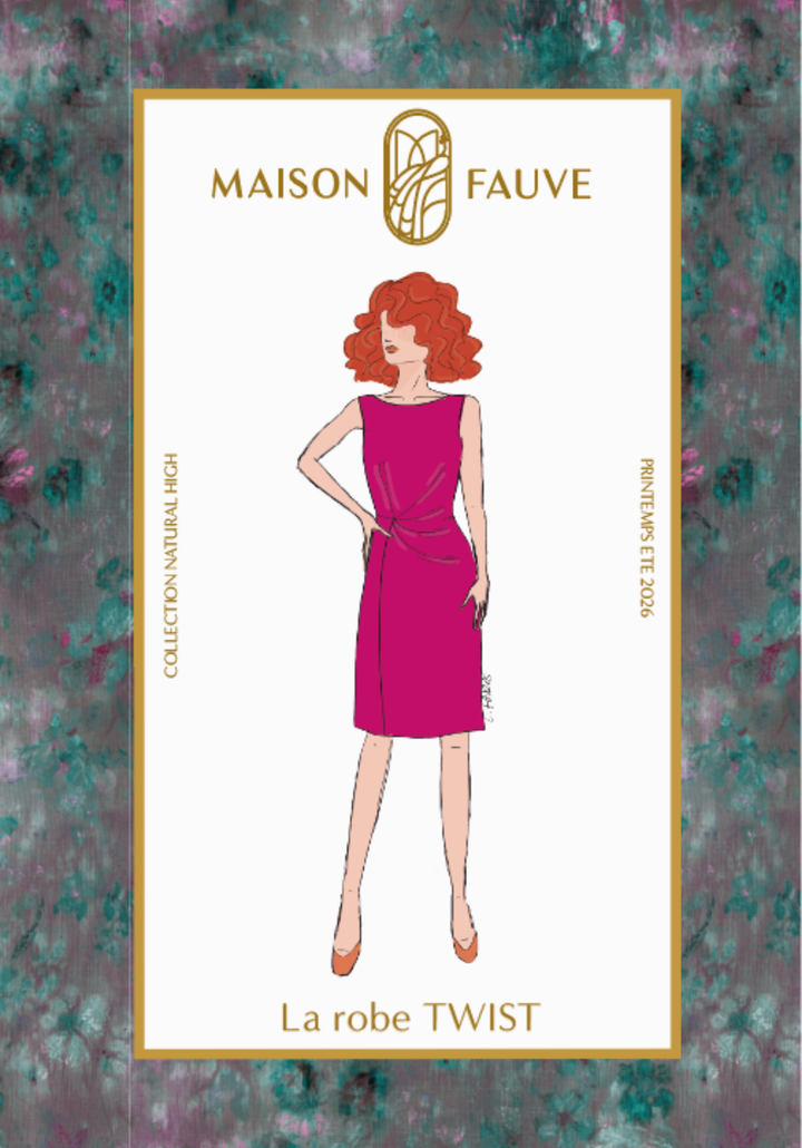 Patron couture robe drapée Twist - Patron pochette