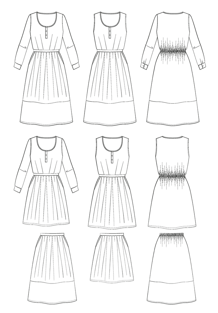 Prose Dress Sewing Pattern - Paper Pattern
