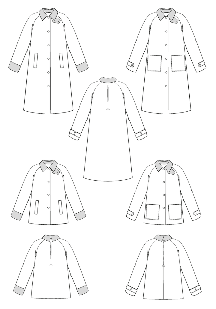 Roman Overcoat Sewing Pattern - Paper Pattern