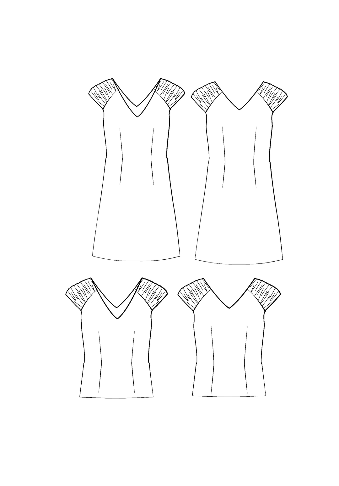 Pétula Dress Blouse Sewing Pattern - Paper Pattern