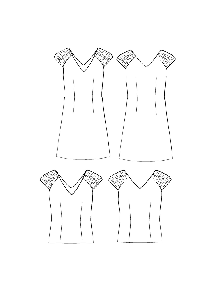 Pétula Dress Blouse Sewing Pattern - Paper Pattern