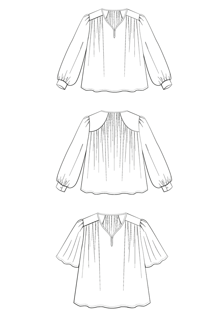 Patron couture blouse Missive - Patron pochette