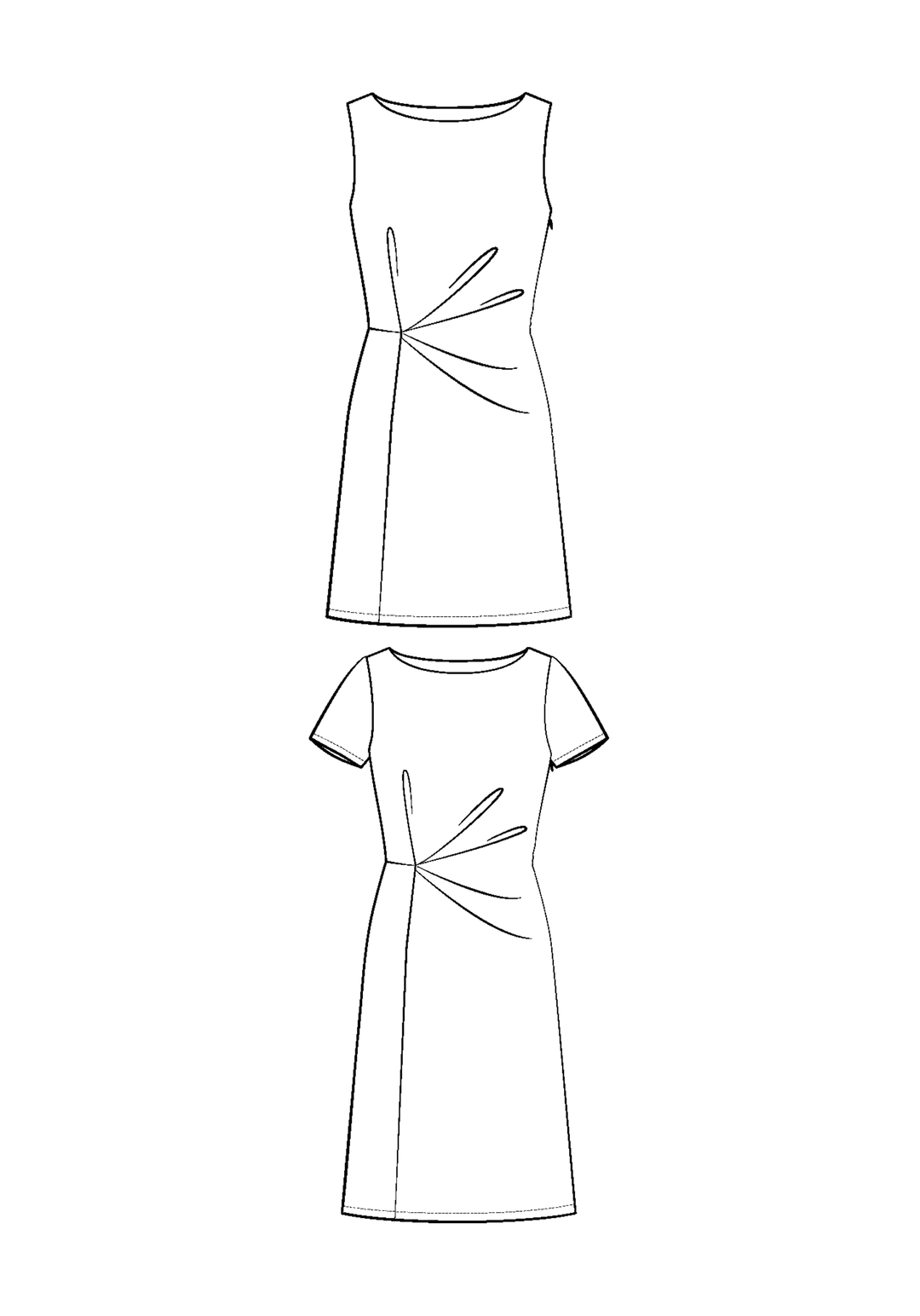 Twist Dress Sewing Pattern - Paper Pattern
