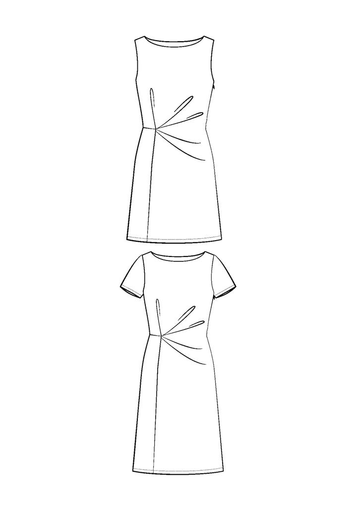 Patron couture robe drapée Twist - Patron pochette