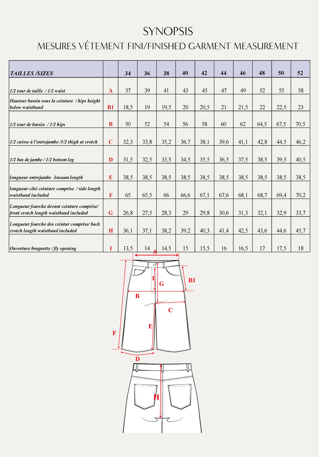 Synopsis Bermuda Shorts Sewing Pattern - Paper Pattern