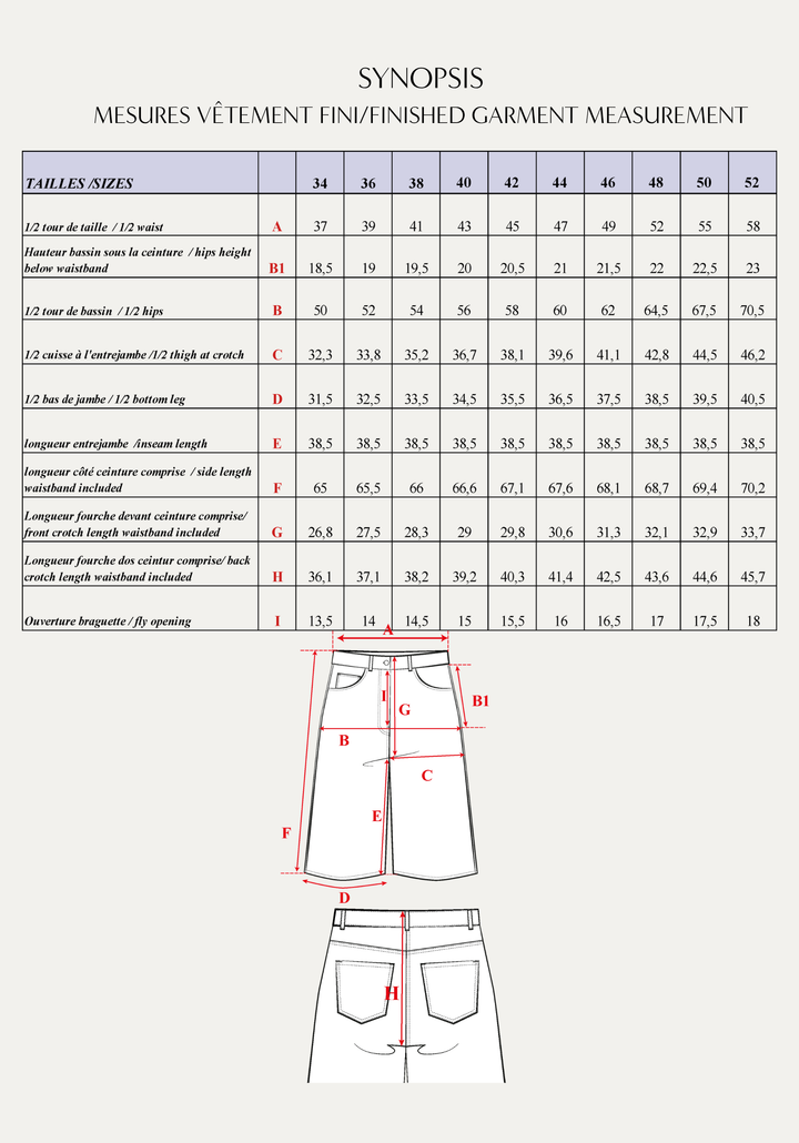 Synopsis Bermuda Shorts Sewing Pattern - Paper Pattern