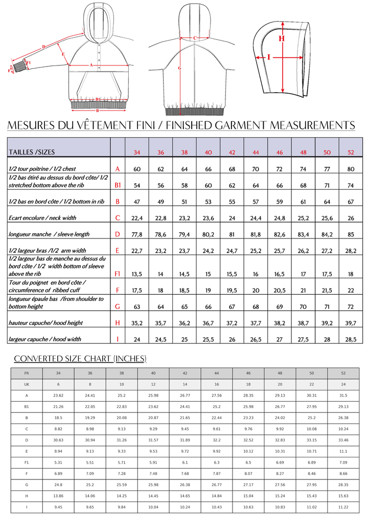 Adele sweatshirt Sewing Pattern - Paper pattern