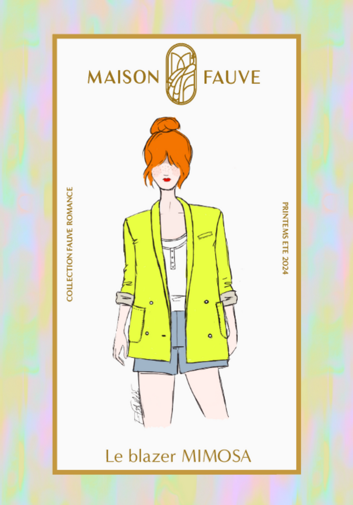 Patron couture blazer Mimosa / Patron pochette