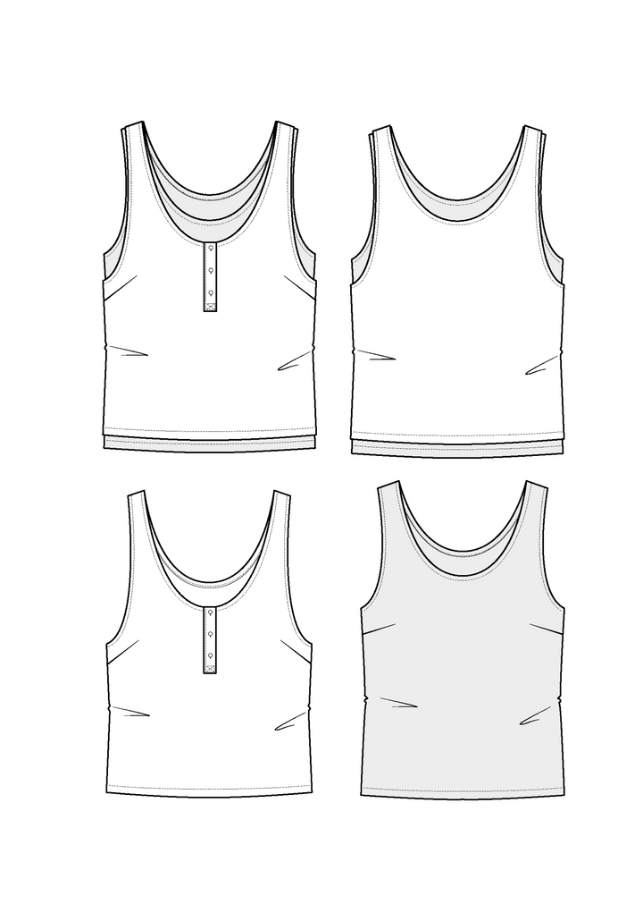 Spritz Tank Tops Duo Paper Sewing Pattern