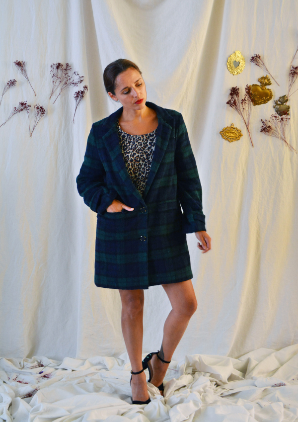 Women coat paper sewing pattern 