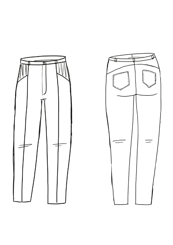 Trouser pattern, Hussard jeans / Clutch pattern