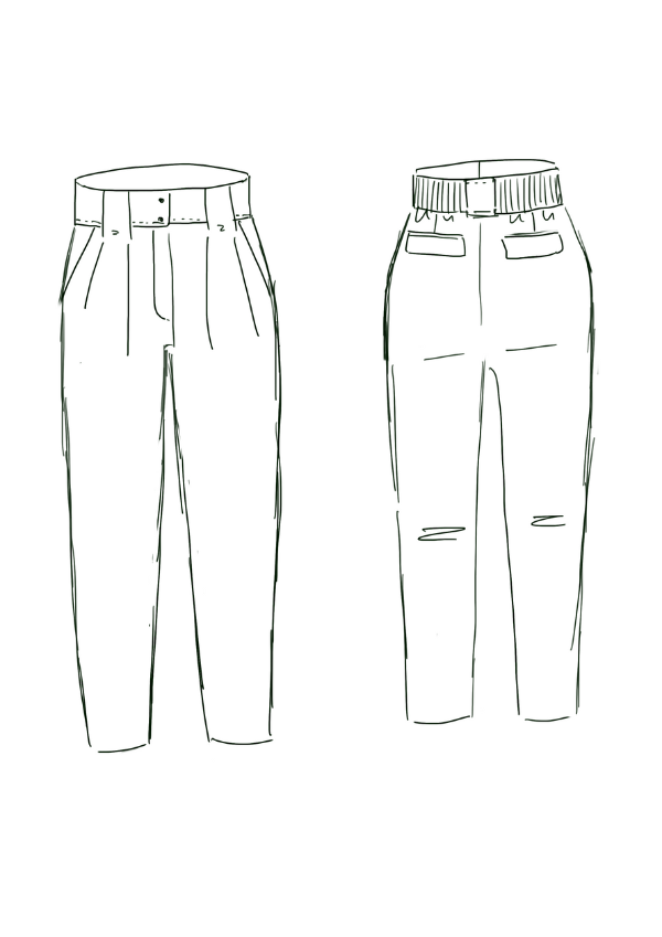 Sewing pattern for pants, Bélem shorts / Clutch pattern