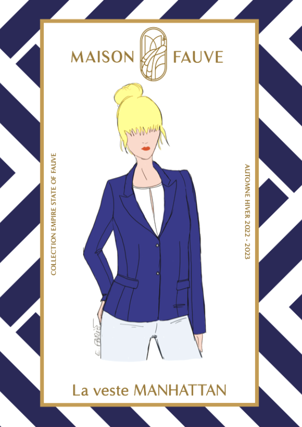 Manhattan blazer jacket sewing pattern / Pocket square pattern