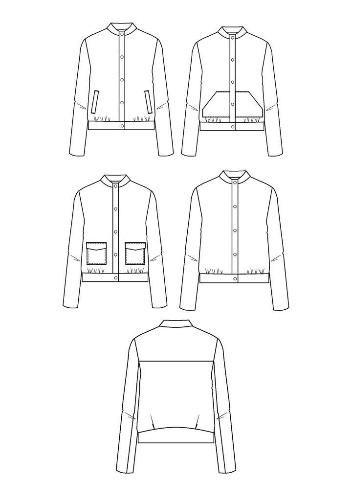 Dandelion jacket sewing pattern / Clutch pattern