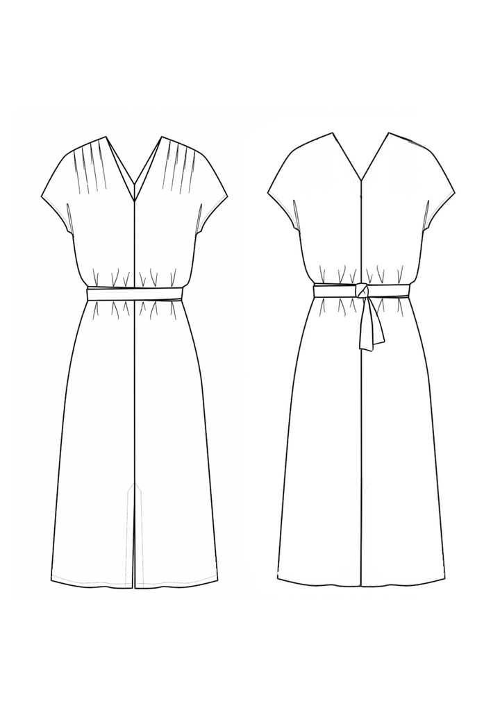 Beginner sewing pattern - The Transat dress / Clutch pattern