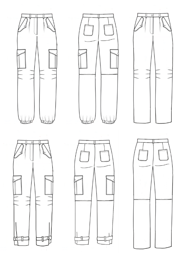 Sewing pattern for Tremplin pants / Pocket pattern